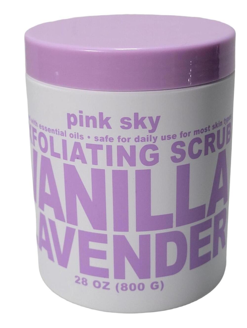 NEW Pink Sky Vanilla Lavender Exfoliating Sugar Scrub 28oz -